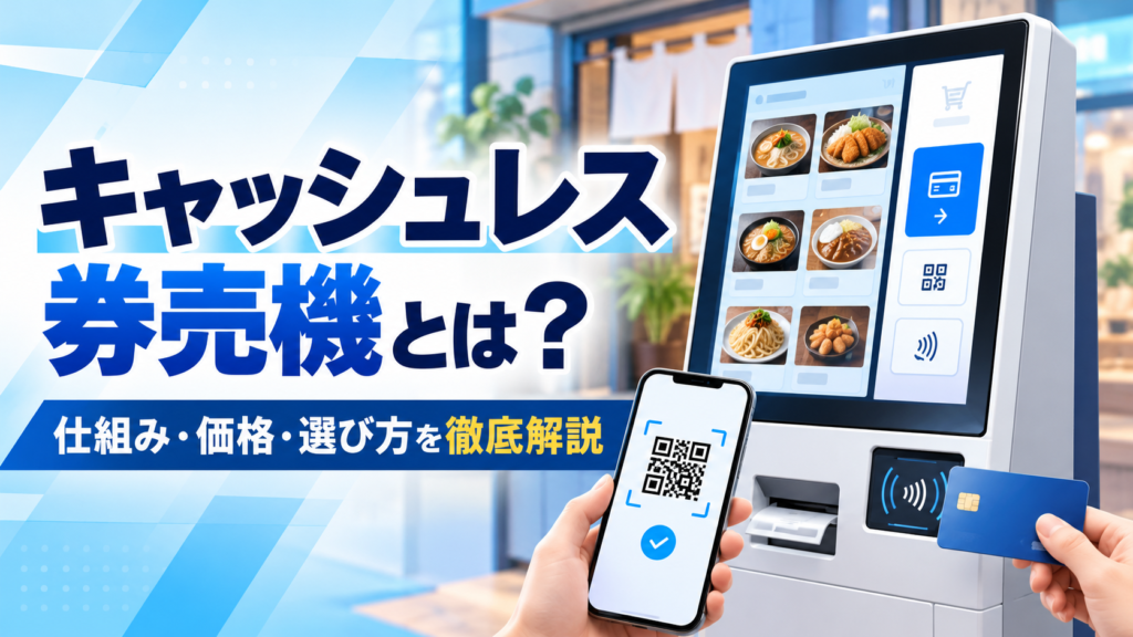 キャッシュレス券売機とは？仕組みや価格・選び方を徹底解説